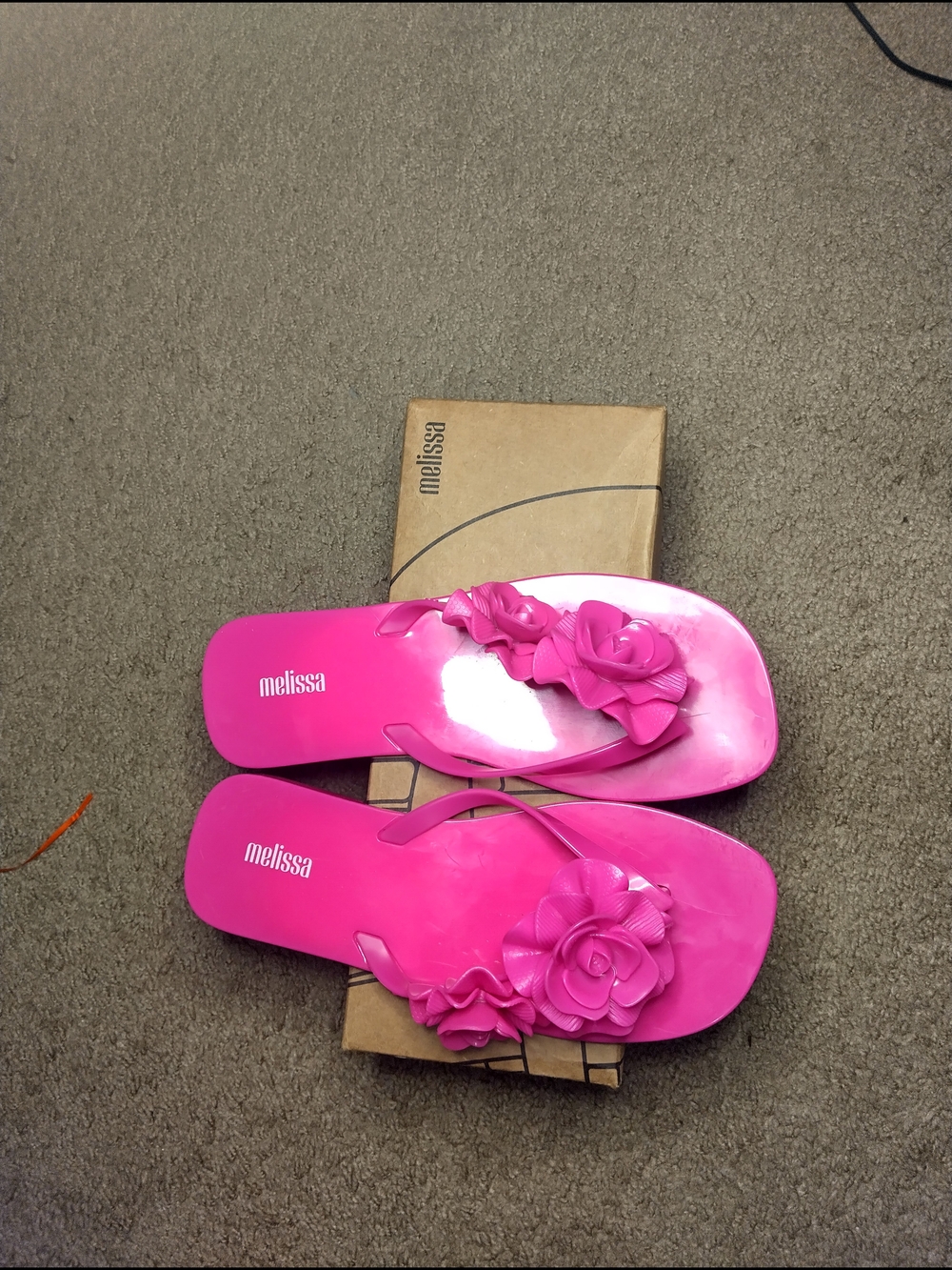 Melissa Pink Floral Jelly Flip Flops